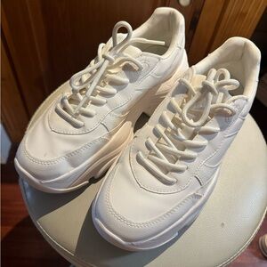 White platform sneakers from Zara . Size 38